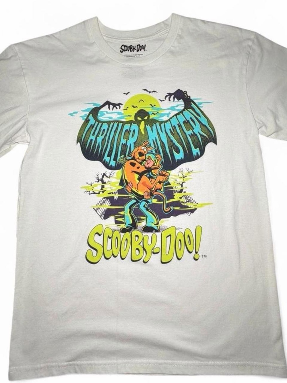 Scooby-Doo Thriller Mystery White Graphic Tee